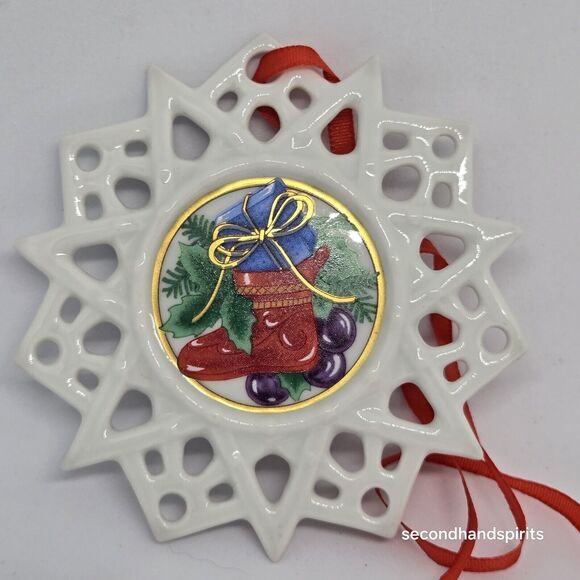 Hutschenreuther Germany Star Ornament - 2 Sided- Stocking/advent Wreath - Picture 1 of 3
